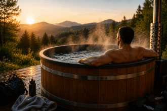 Récupération sportive dans un bain nordique